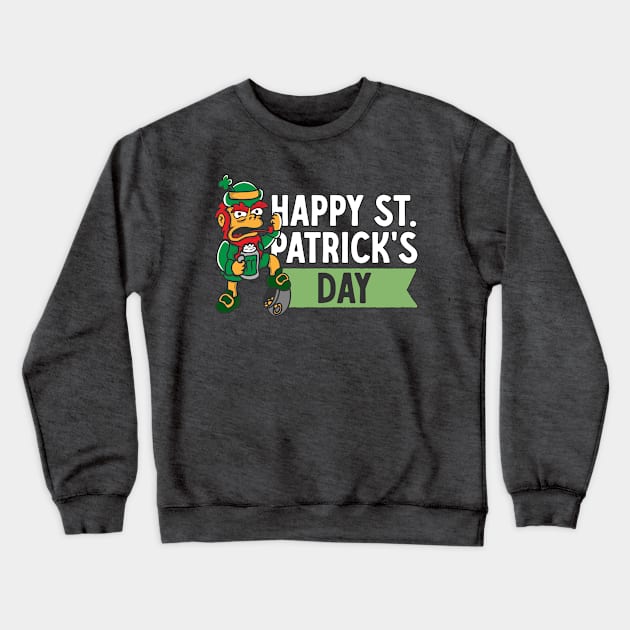 Happy St. Patrick's Day Crewneck Sweatshirt by carloj1956